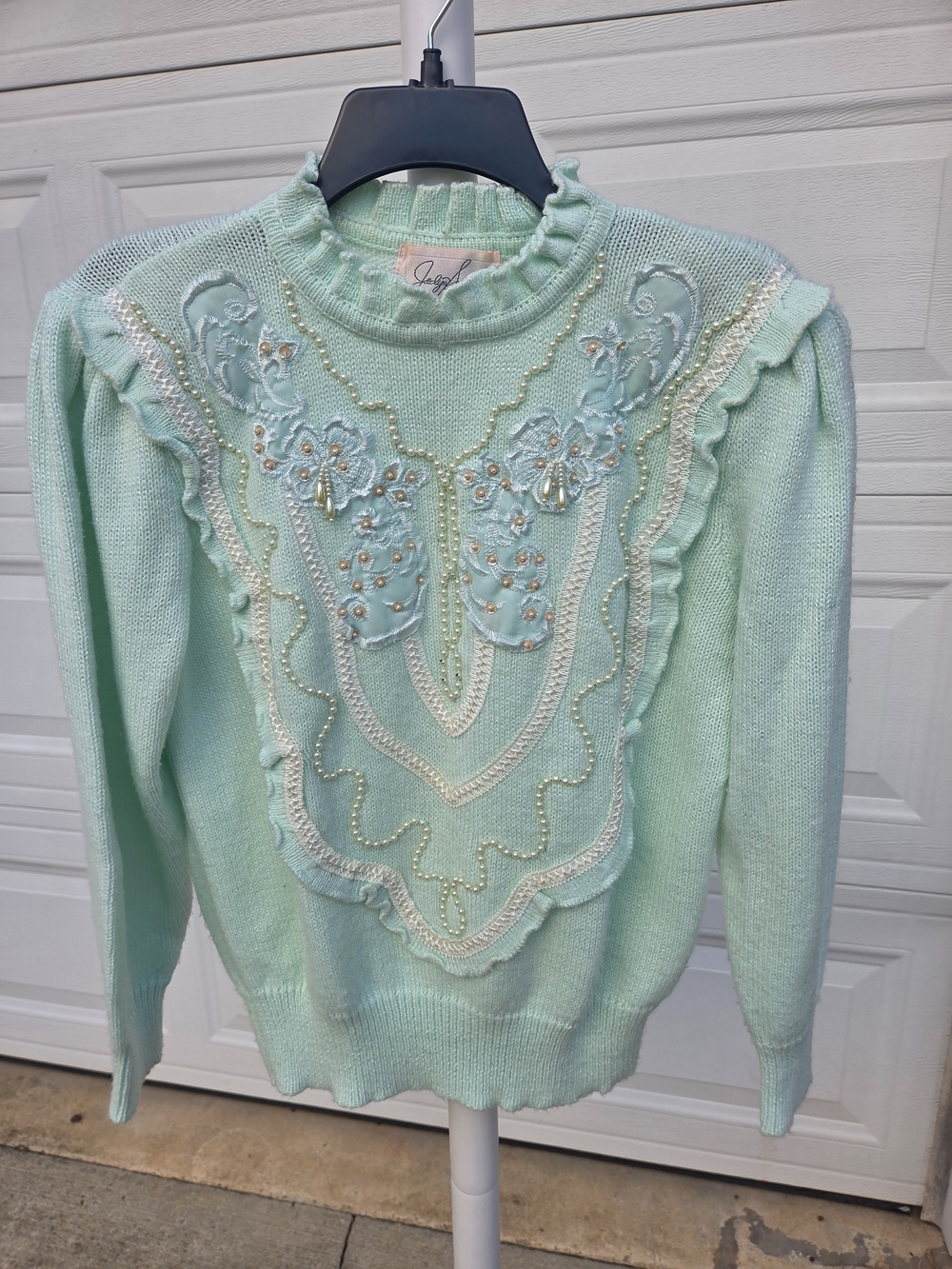 Vintage Jaclyn Smith Mint Embellished Women’s Sweater